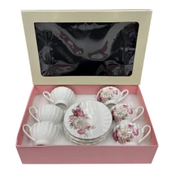 Набор чашек с блюдцами Sahara 00004411, разноцветный, 12 шт Набор чашек с блюдцами Sahara 00004411, разноцветный, 12 шт