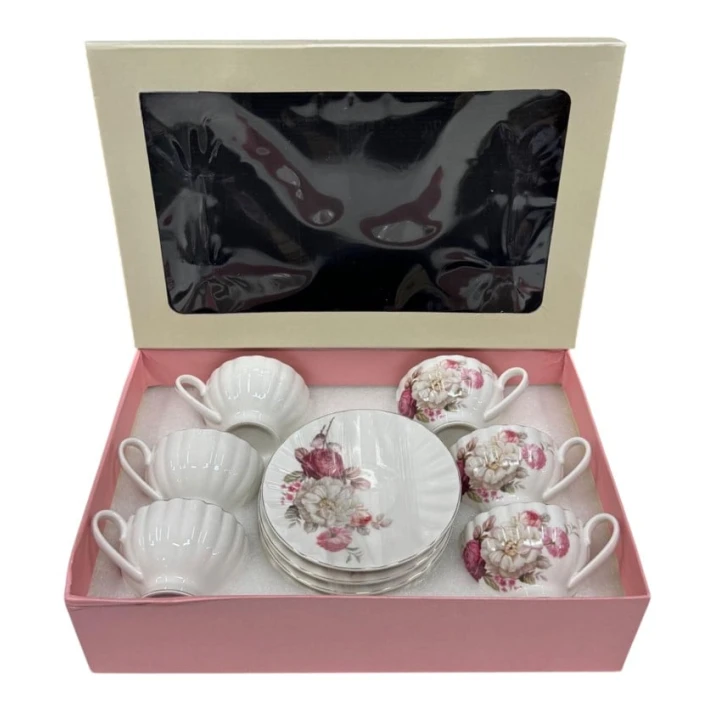 Набор чашек с блюдцами Sahara 00004411, разноцветный, 12 шт Набор чашек с блюдцами Sahara 00004411, разноцветный, 12 шт