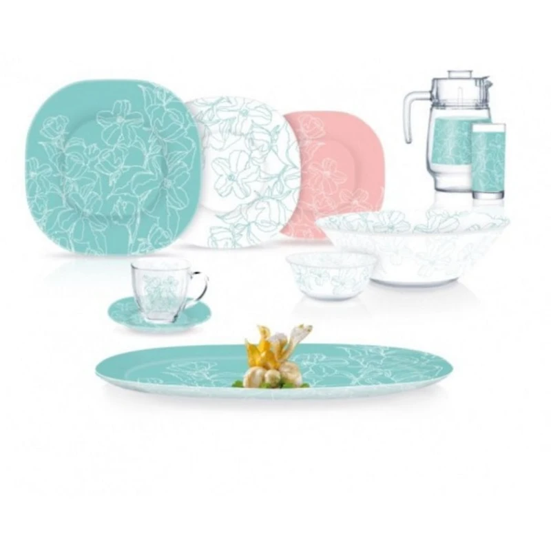 Сервиз обеденный Luminarc Carine Analee Turquoise, 46 предметов Сервиз обеденный Luminarc Carine Analee Turquoise, 46 предметов