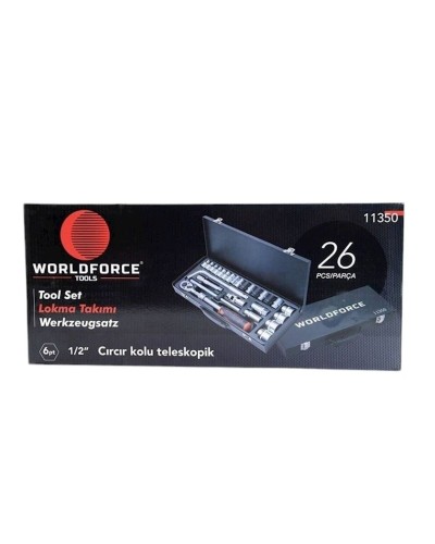 Əl aləti dəsti Worldforce 11350, 26 Parça S-Ultra 1/2''