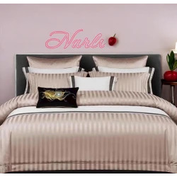 Комплект постельного белья Narlı 000420, пододеяльник 200x230 см, простыня 230x250 см, наволочка 50х70 см, евро, сатин, бежевый