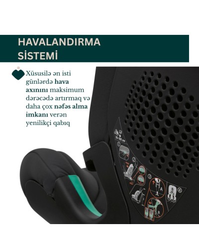 Uşaq avtomobil oturacağı Chicco Seat&Go, qara, 76-150 sm, 15 ay-12 yaş - 04087147330000