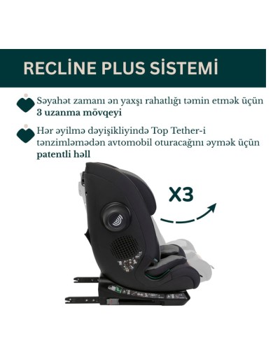 Uşaq avtomobil oturacağı Chicco Seat&Go, qara, 76-150 sm, 15 ay-12 yaş - 04087147330000