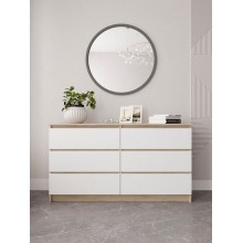 Komod, 77x138.4x40.4 sm, LDSP, ağ/qəhvəyi