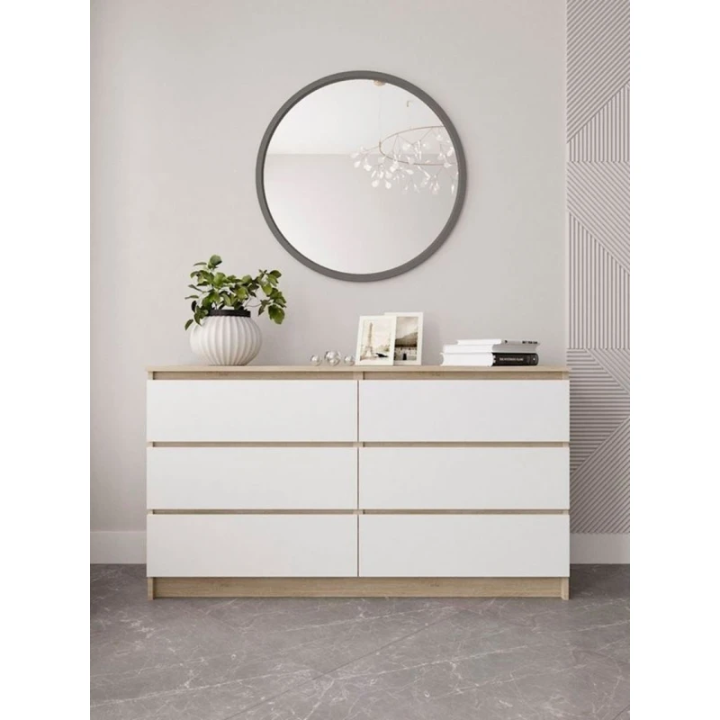 Komod, 77x138.4x40.4 sm, LDSP, ağ/qəhvəyi Komod, 77x138.4x40.4 sm, LDSP, ağ/qəhvəyi