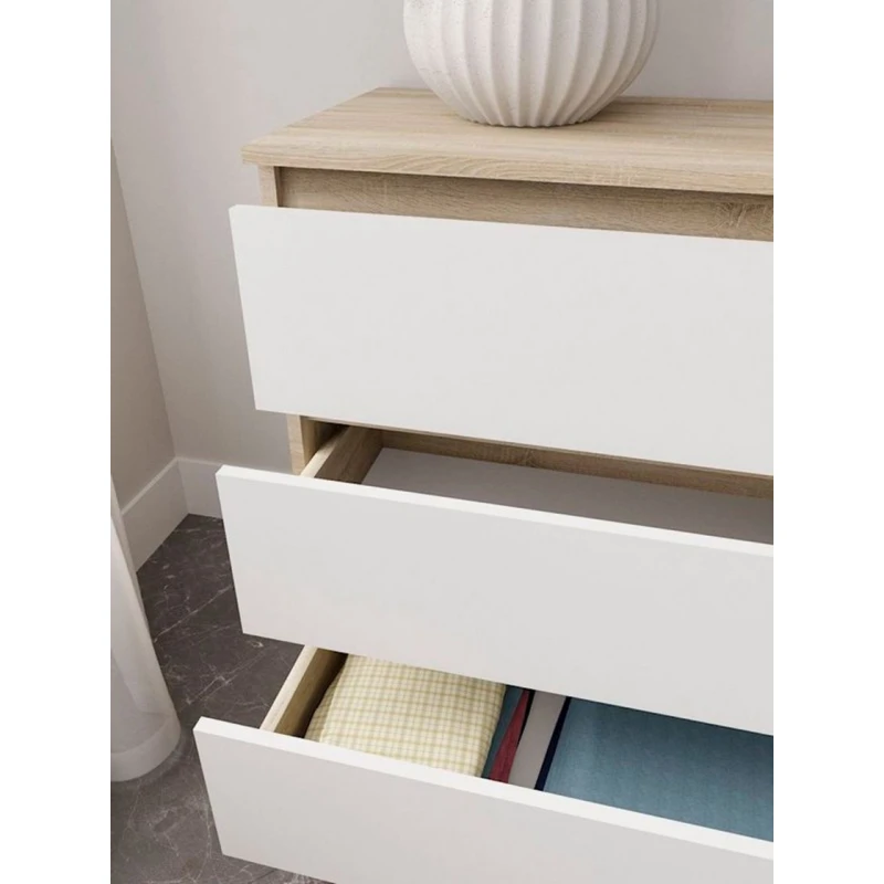 Komod, 77x138.4x40.4 sm, LDSP, ağ/qəhvəyi Komod, 77x138.4x40.4 sm, LDSP, ağ/qəhvəyi