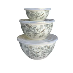 Набор контейнеров ES252, эмаль/пластик, разноцветный, 3 предмета