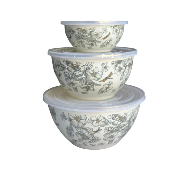 Набор контейнеров ES252, эмаль/пластик, разноцветный, 3 предмета