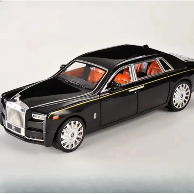Модель автомобиля Rolls-Royce Phantom Classic Diecast Sound Light Pull Back Gift Collection Home Decor Miniature 24.5x7.5x5.5 см