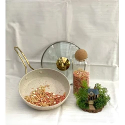 Сковородка Eviz PP-EE-007, гранит, кремовый, 24 см