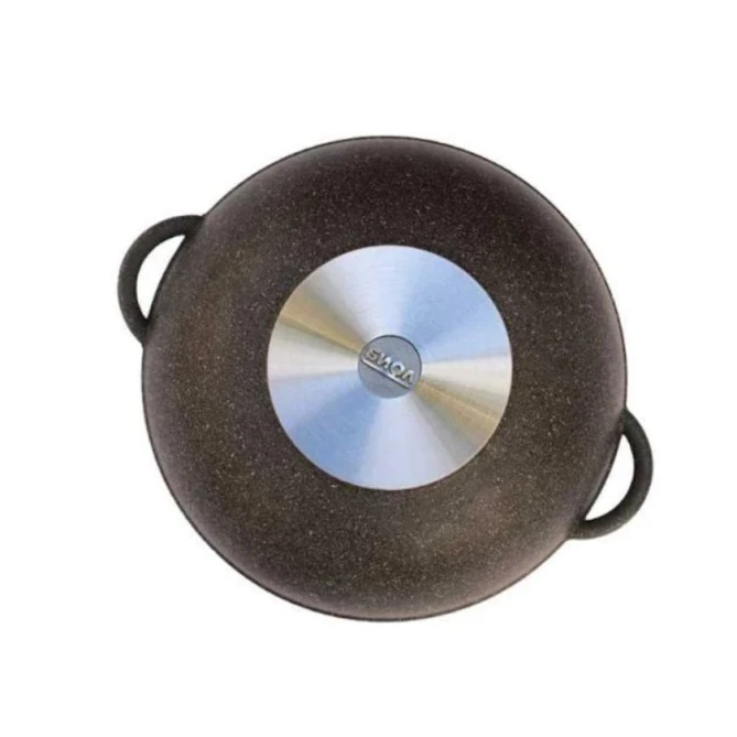 Сковорода-вок Биол Wok 30033PC Granite Brown, 2 ручки, со стеклянной крышкой, 30см Сковорода-вок Биол Wok 30033PC Granite Brown, 2 ручки, со стеклянной крышкой, 30см