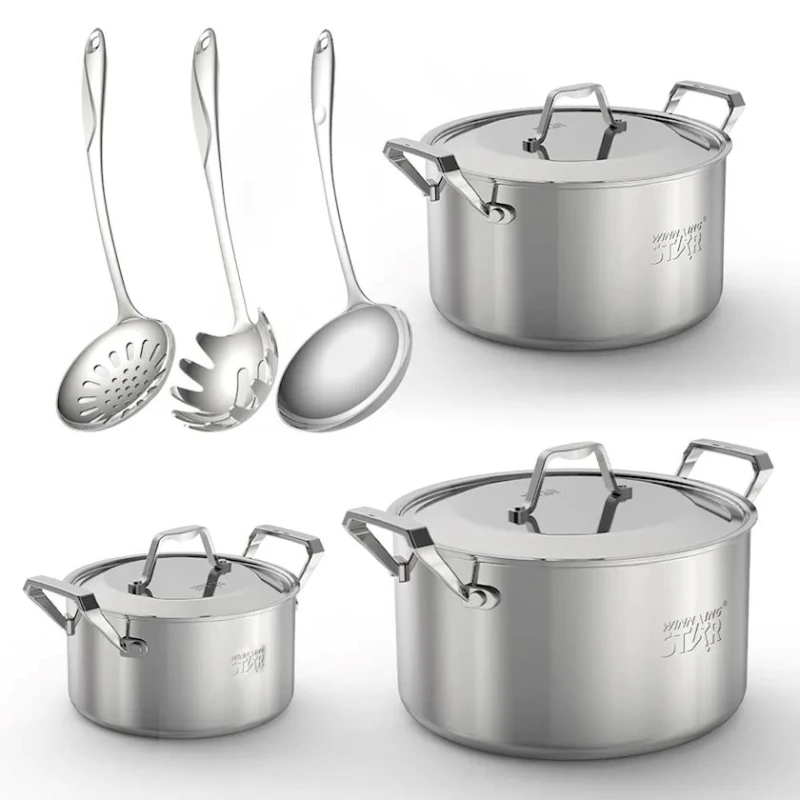 Набор посуды Winning Star ST-5100, нержавеющая сталь, серебристый, 6 предметов Набор посуды Winning Star ST-5100, нержавеющая сталь, серебристый, 6 предметов