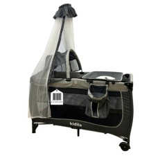 Manej-çarpayı Kidilo VL-KIDS-143G, qara, 120х60х74 sm