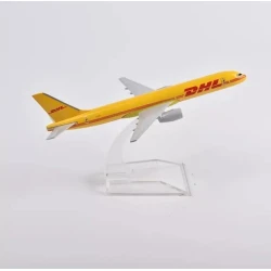 Декоративная модель самолета DHL Boeing 757, желтый, 12.5x15.5x8 см Декоративная модель самолета DHL Boeing 757, желтый, 12.5x15.5x8 см