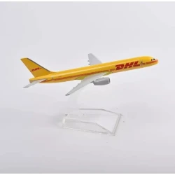 Декоративная модель самолета DHL Boeing 757, желтый, 12.5x15.5x8 см Декоративная модель самолета DHL Boeing 757, желтый, 12.5x15.5x8 см