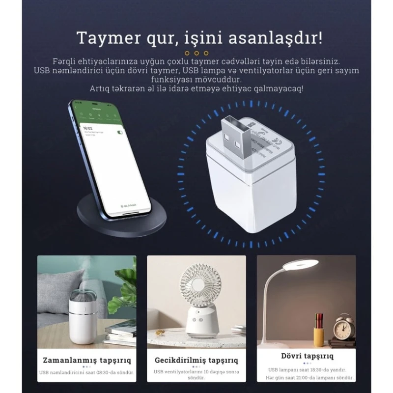 Ağıllı USB adapter Smatrul USB/Type-C Ağıllı USB adapter Smatrul USB/Type-C