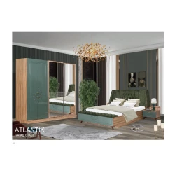 Спальный гарнитур Atlantik, коричневый/зеленый, Ламинат Спальный гарнитур Atlantik, коричневый/зеленый, Ламинат