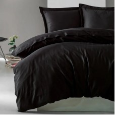 Yataq dəsti Cotton Box Elegant Satin Black, yorğan üzü 200x220 sm, mələfə 240x260 sm, 2 əd yastıq üzü 50x70 sm, ikinəfərlik, pambıq