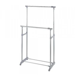 Держатель для вешалок Wenko, хромированный металл, серебристая, 163x168x44 см Держатель для вешалок Wenko, хромированный металл, серебристая, 163x168x44 см