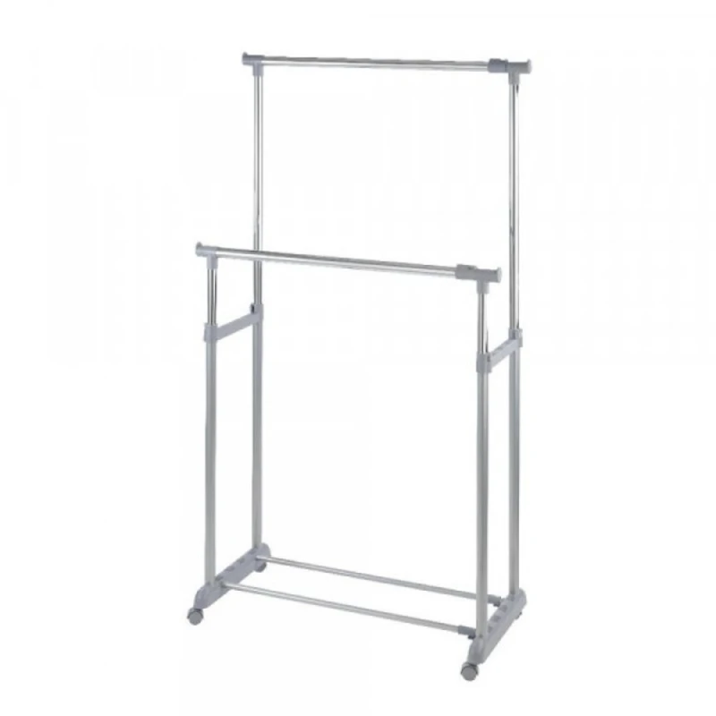 Держатель для вешалок Wenko, хромированный металл, серебристая, 163x168x44 см Держатель для вешалок Wenko, хромированный металл, серебристая, 163x168x44 см