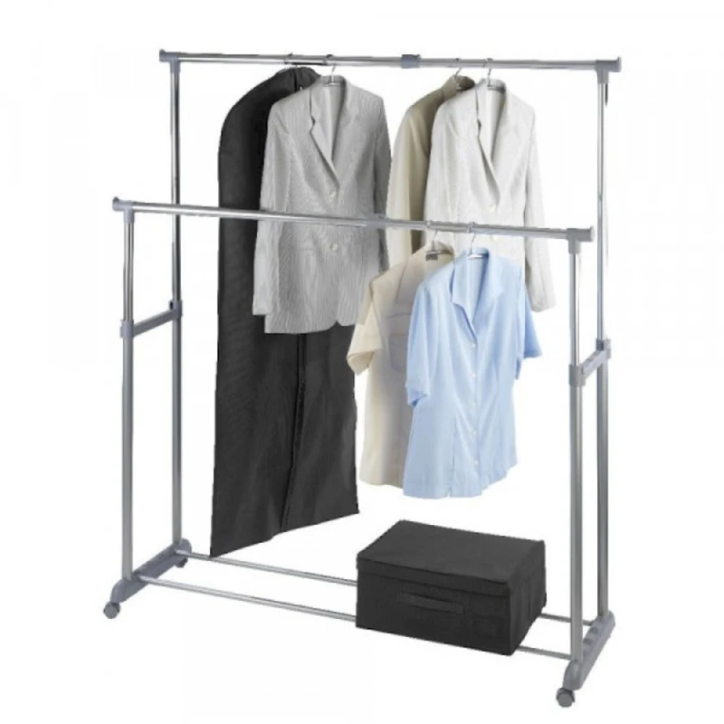 Держатель для вешалок Wenko, хромированный металл, серебристая, 163x168x44 см Держатель для вешалок Wenko, хромированный металл, серебристая, 163x168x44 см