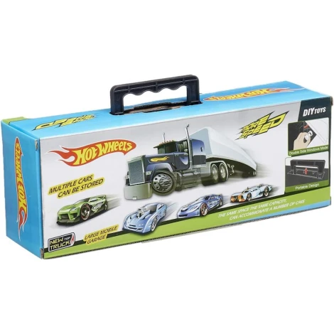 Oyuncaq maşın dəsti Hot Wheels Container Truck with 6 Mini Cars for Boys