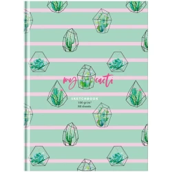 Скетчбук BG My Cacti A5, белый, 80 листов