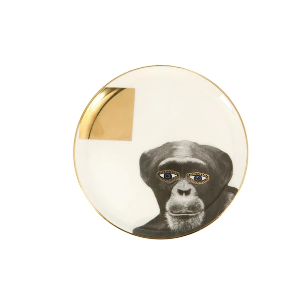 Тарелка Porland Wild Life Monkey фарфор, разноцветная, 20 см