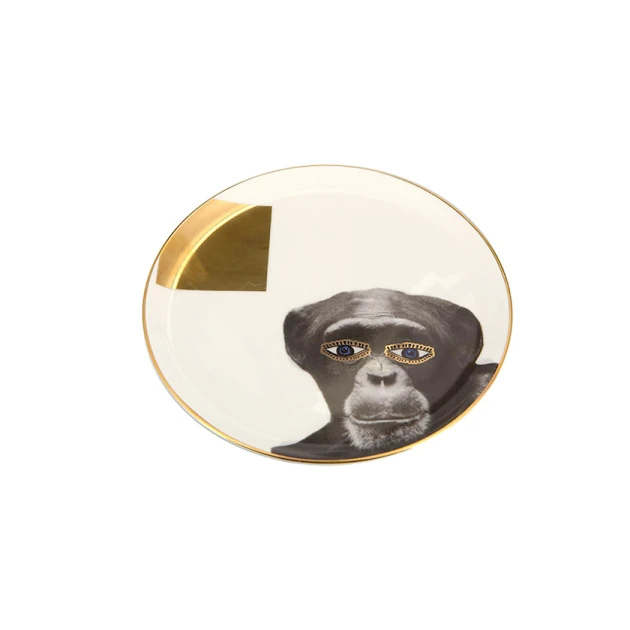 Тарелка Porland Wild Life Monkey фарфор, разноцветная, 20 см