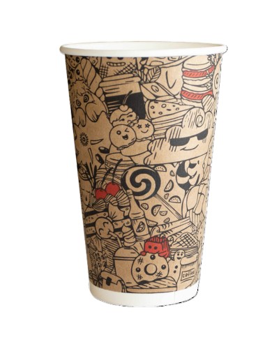Birdəfəlik stəkan dəsti 271464438, qapaq ilə, 473 ml, 1000 əd