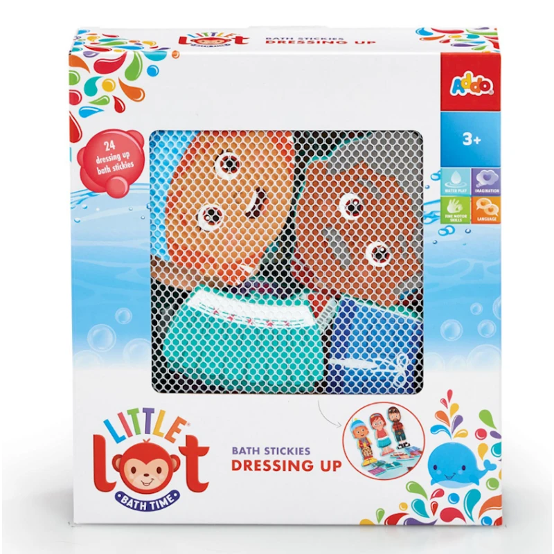 Развивающий стикеры для ванны Addo Little Lit Bathtime Dressing Up Stickies, 24 шт, 3+ лет