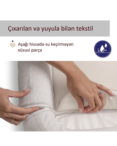 Döşək-barama Chicco 3-də 1 Mommy Pod, bej, 81x49x12 sm, 0-8 ay
