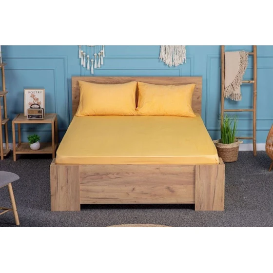 Комплект постельного белья Pima Cotton ZZ-ZZ-0152, простыня 100х200 см, наволочка 50х70 см, односпальный, сатин, желтый Комплект постельного белья Pima Cotton ZZ-ZZ-0152, простыня 100х200 см, наволочка 50х70 см, односпальный, сатин, желтый