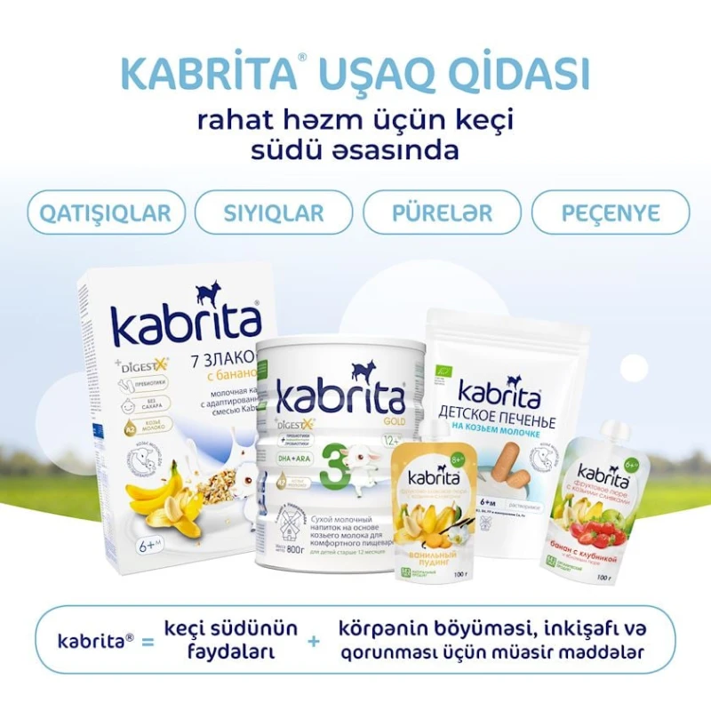 Peçenye Kabrita keçi südündən, 6+ ay, 115 q Peçenye Kabrita keçi südündən, 6+ ay, 115 q