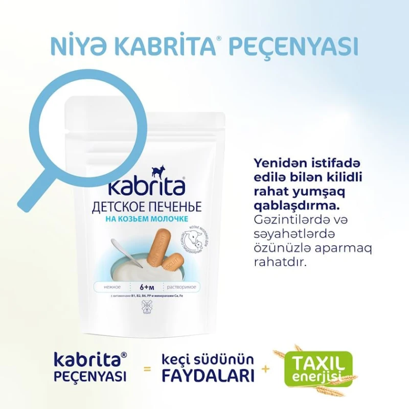 Peçenye Kabrita keçi südündən, 6+ ay, 115 q Peçenye Kabrita keçi südündən, 6+ ay, 115 q