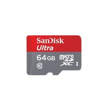 Yaddaş kartı Sandisk Ultra 64GB MicroSDHC Class UHS-I (SDSQUA4-064G-GN6MN)