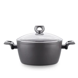 Кастрюля Korkmaz Nora A3932, 28x13.7 см, черная