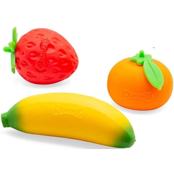 Набор игрушек-антистресс One for Fun Funky Squish Fruits, 3+ лет, 3 шт