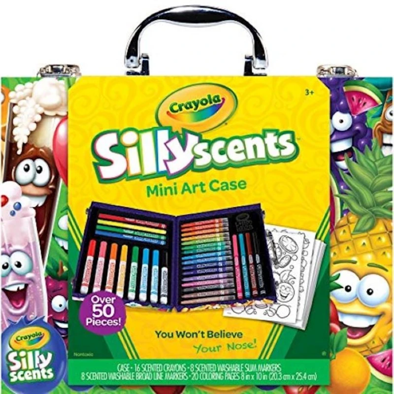 Набор раскрасок Crayola Silly Scents Mini Art Case, 50 предметов