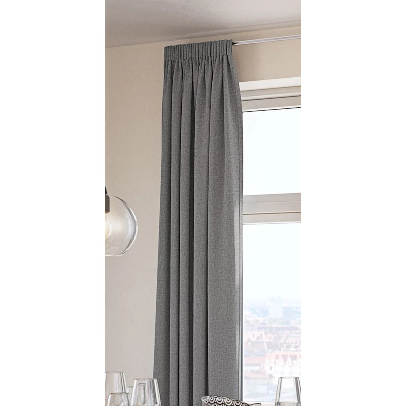 Штора JYSK Rusken, 140x300 см, полиэстер, серый Штора JYSK Rusken, 140x300 см, полиэстер, серый