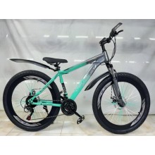 Dağ velosipedi Çin Velosipedin 24, su qabı ilə, duralminium pedal, yaşıl/qara, sürətlərin sayı 21 - BB-819