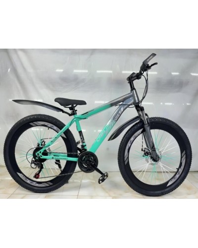 Dağ velosipedi Çin Velosipedin 24, su qabı ilə, duralminium pedal, yaşıl/qara, sürətlərin sayı 21 - BB-819