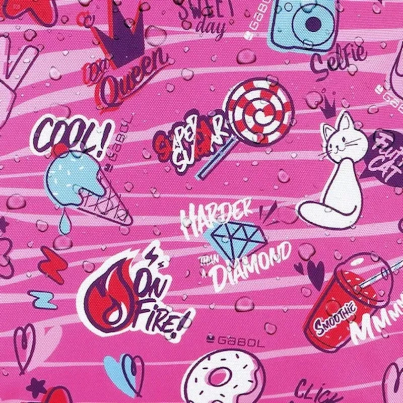 Bel çantası Gabol FIORI 234206 31x41x15sm çəhrayı-qara Bel çantası Gabol FIORI 234206 31x41x15sm çəhrayı-qara