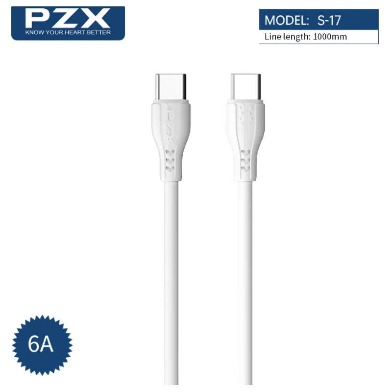 USB-кабель PZX S-17 TYPE-C на TYPE-C 60 Вт USB-кабель PZX S-17 TYPE-C на TYPE-C 60 Вт