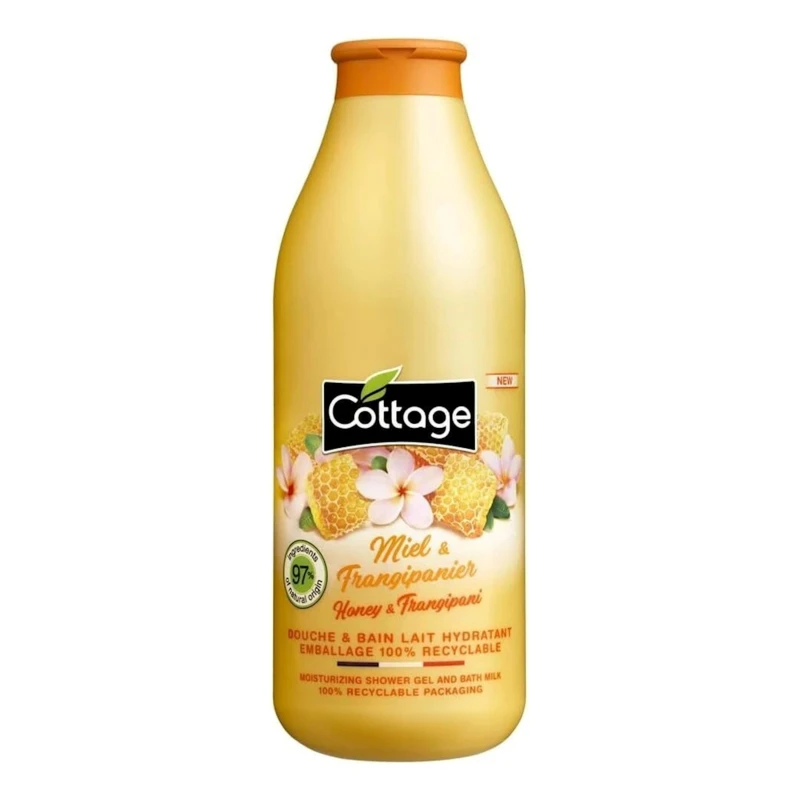 Duş üçün gel-köpük Cottage Moisturizing Miel & Frangipanier, 750 ml