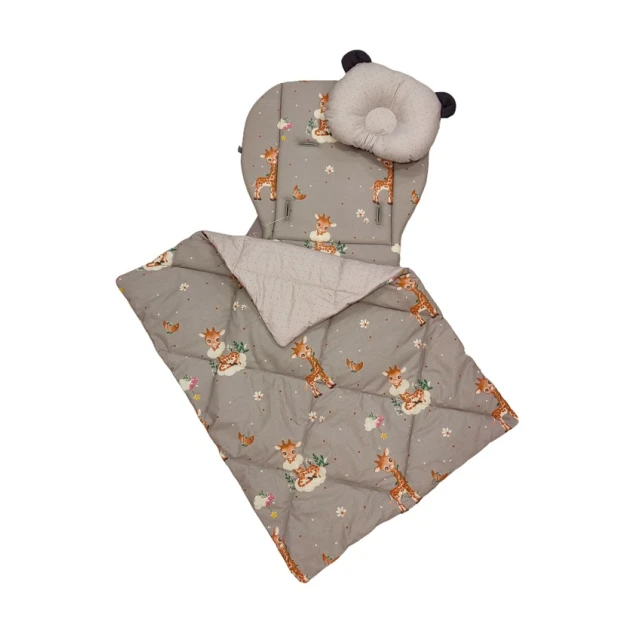 Набор для детской коляски Softcare (матрас 78x33 см, одеяло 65x85 см, подушка), хлопок, серый Набор для детской коляски Softcare (матрас 78x33 см, одеяло 65x85 см, подушка), хлопок, серый