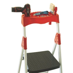 Nərdivan Master Premium 4+1, 5 pillə, şürüşməyə qarşı, ağ