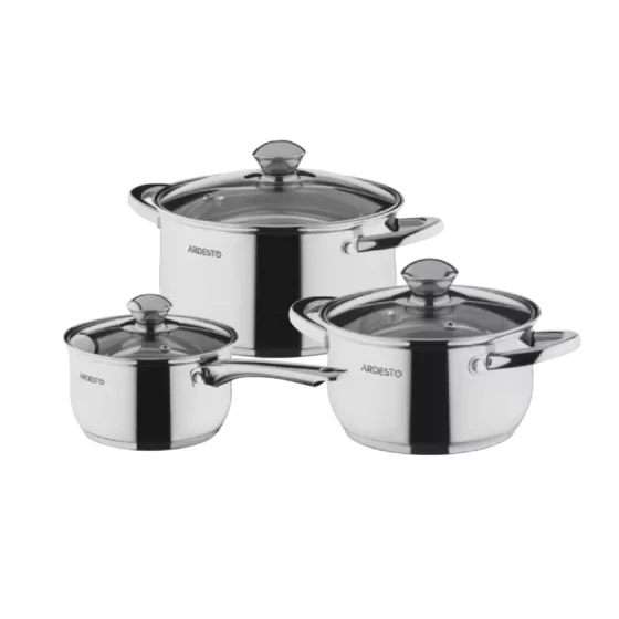 Набор посуды Ardesto Gemini Sweet Home AR1906PS, нержавеющая сталь, серебристый, 6 предметов Набор посуды Ardesto Gemini Sweet Home AR1906PS, нержавеющая сталь, серебристый, 6 предметов