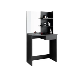 Туалетный столик Art Mebel 100, ламинат, антрацит, 140x75x40 см