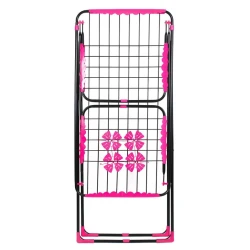 Сушилка для белья Perilla 17009, металл/пластик, розовая/черная, 17.5 м